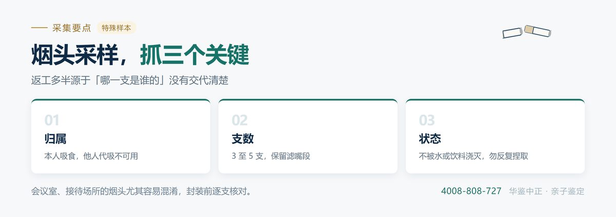 烟头样本的有效部位与取用工具:滤嘴、镊子、纸袋